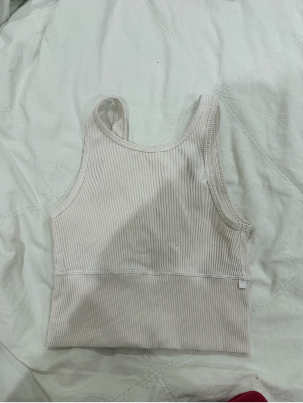 Lululemon Ribbed power pivot tank in cream
